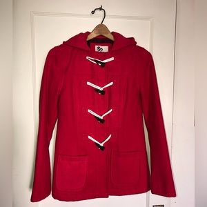 SO Red Pea Coat Size M